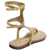 Zara Comode Sandali Romani Vintage Sandali Donna Marrone Sabbia 2601610107