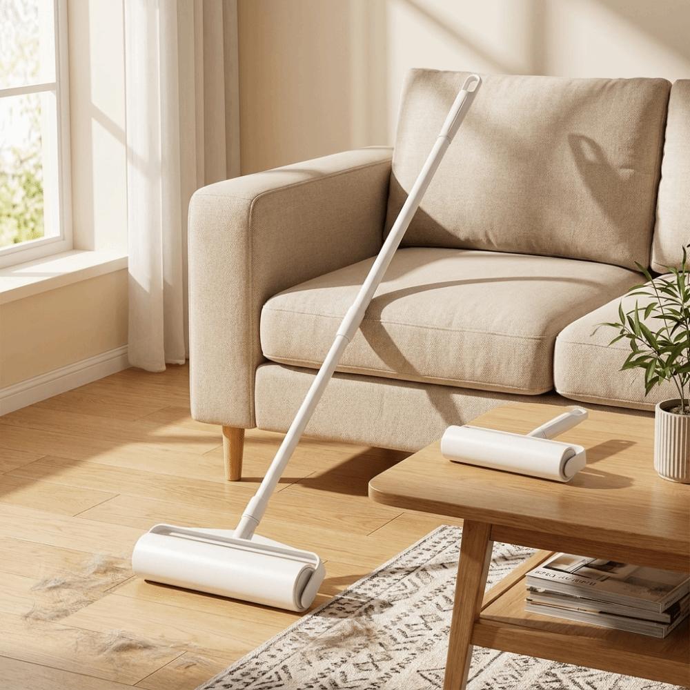 Tearable Telescopic Rod Lint Roller Large Hair Dust Remover Dust Roller Cleaning Rollers Carpet