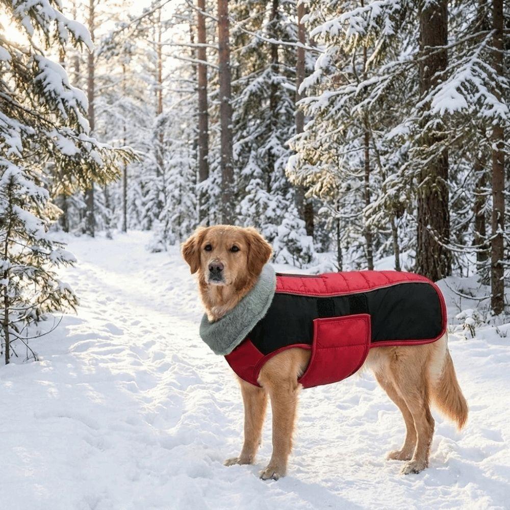 Windproof Dog Winter Coat Thickened Dog Ski Suit Padded Pet Coat Dog Vest Jacket  Outdoor