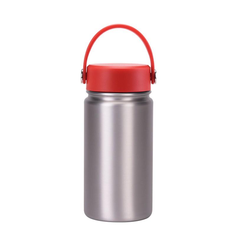 350ml Stainless Steel Vacuum Insulated Sports Water Bottle With Carry Loop 316 Inner Liner Leakproof Flip Cap