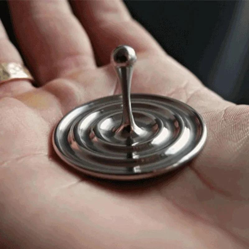 Rotating Gyro Spinning Top Magnetic Metal Water Drop Fingertip Hand Spinner Desk Fidget Toys For Adults Kids Antistress Funny