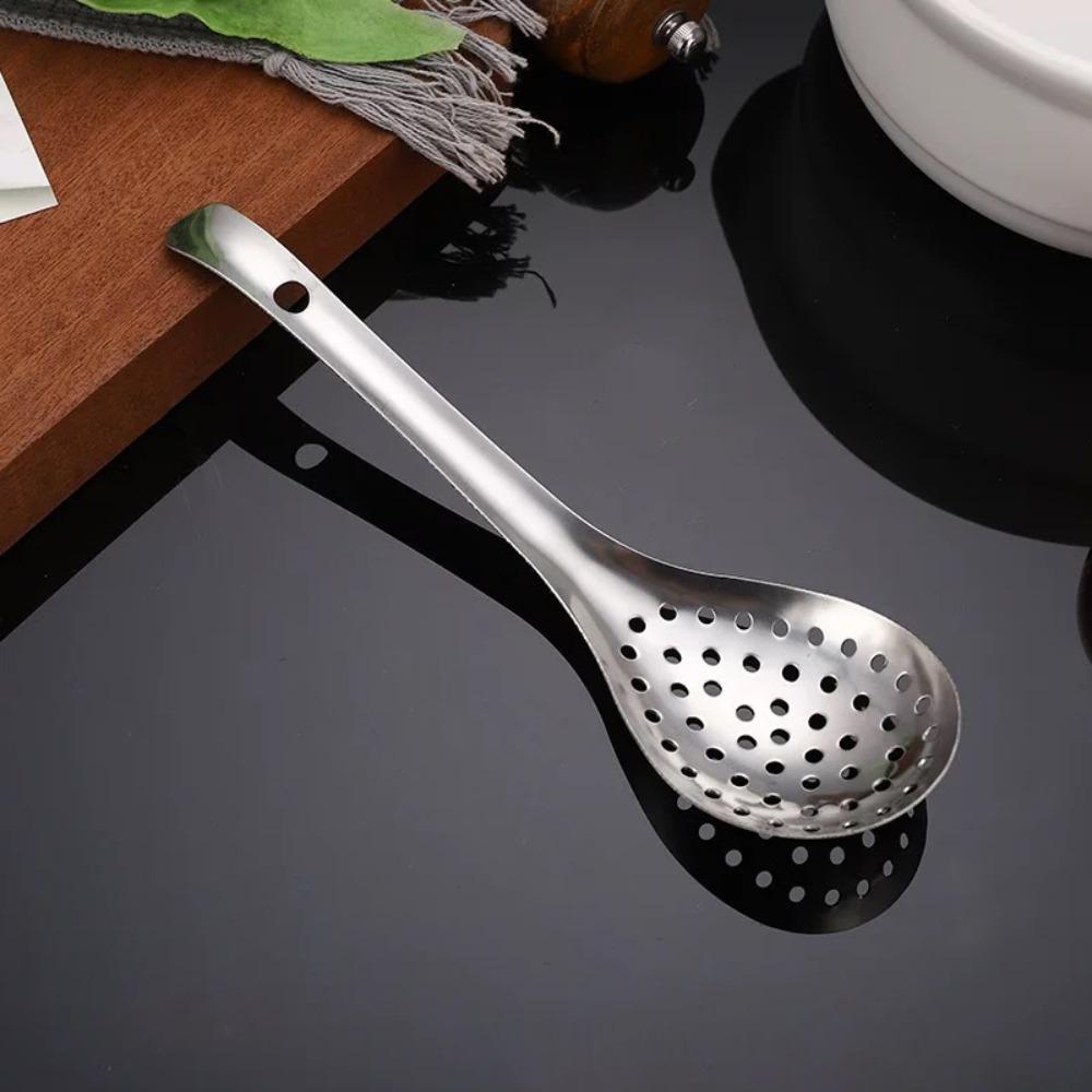 

Ladle Strainer Slotted Spoon with Comfort Handle Cooking Skimmer Slotted Spoon for Cooking Frying L-Slotted Spoon