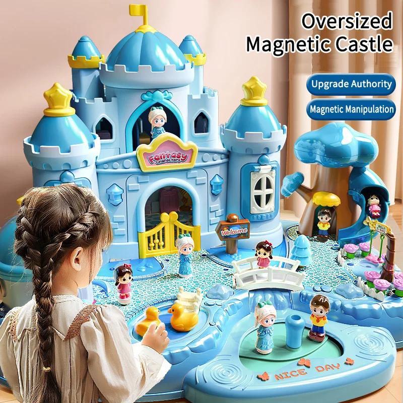 Children's Toy Magnetic Play House Assembling Family Toy Princess Castle Princess Modeling Puzzle Birthday Gift