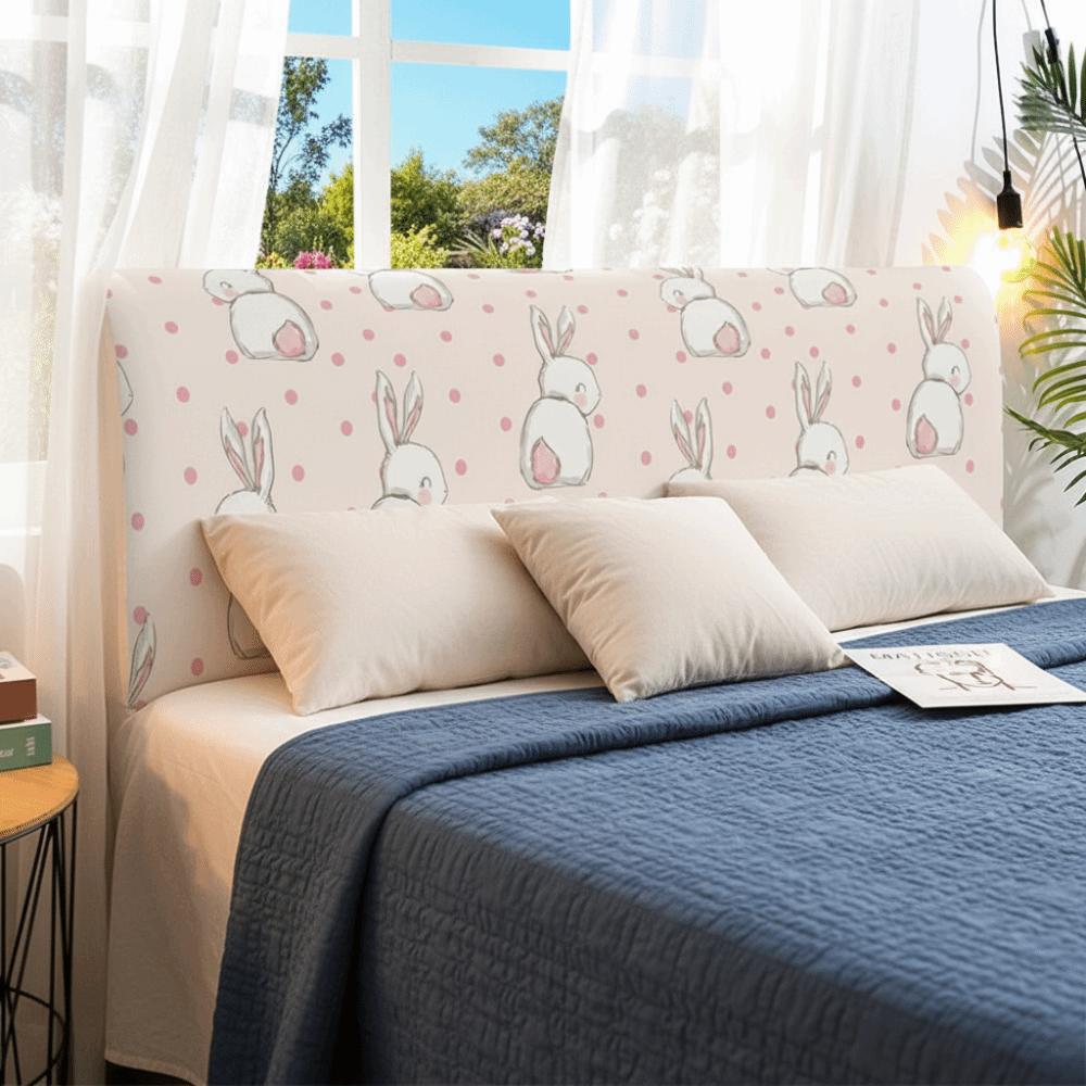 Bedroom Decoration Cartoon Elastic Bedhead Cover Print Design Non-slip Bedside Protector Dustproof Thicken Dust Cover Bedroom