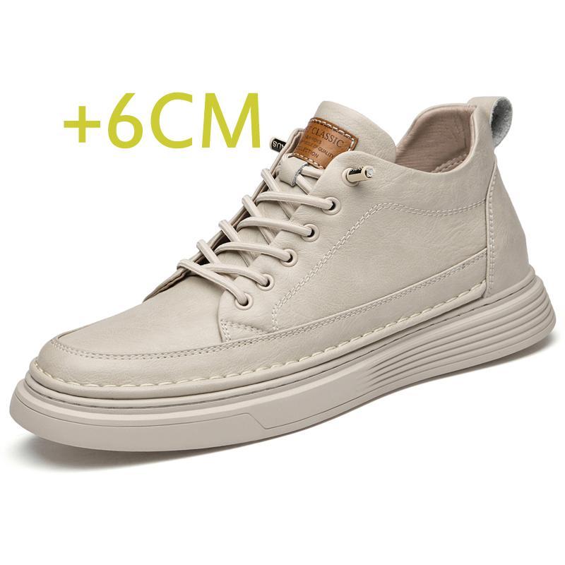 Fashion High-quality Spring Height Increase Shoes Heightening Shoes Elevator Shoes Men Height Increase Insole 6CM Sneakers Sport Shoes