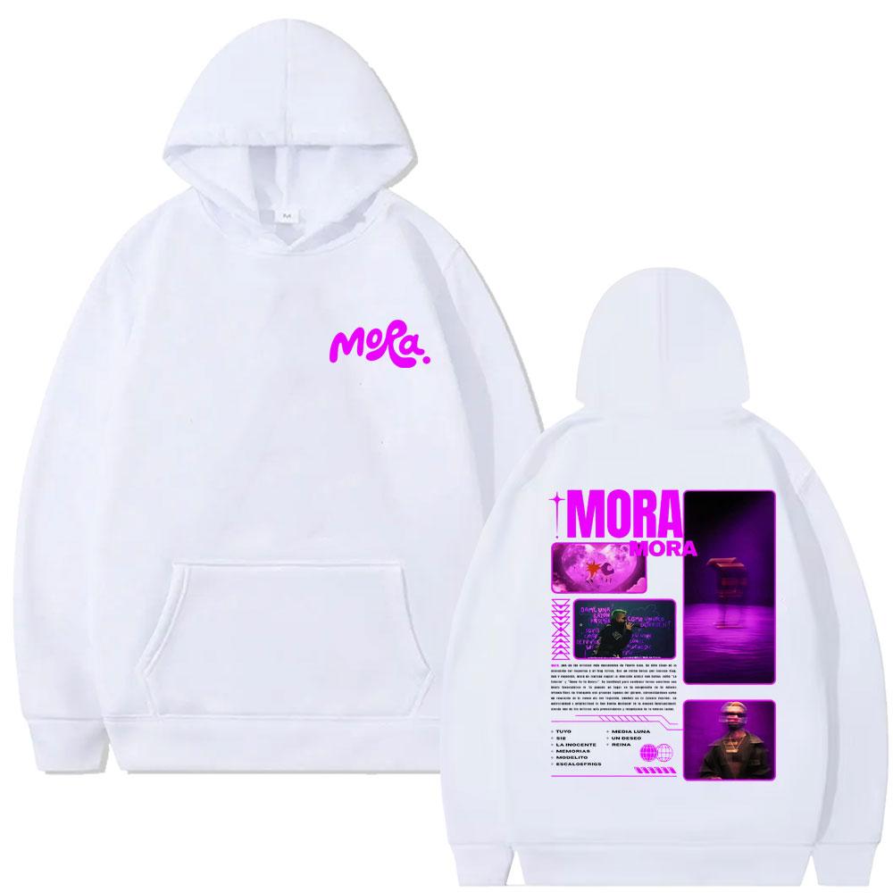 Rapper Mora Graphic Print Hoodie Men Women Hip Hop Fashion Oversized Sweatshirt Men's Long Sleeve Vintage Pullover