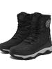 Winter Fleece-Lined Waterproof Snow Boots: Warm, Thick, Height-Boosting, Windproof, Mid-High Tube Unisex Travel Boots for Below Zero Outdoors