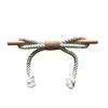 1Pcs Simple Curtain Binding Rope Solid Wood Stick Thick Cotton Rope Hemp Rope Bedroom Living Room Decoration Curtain Buckle