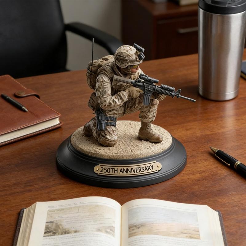 American 250th Anniversary Patriotic Soldier Commemorative Acrylic Desktop Souvenir Decors for Celebration and Gifting