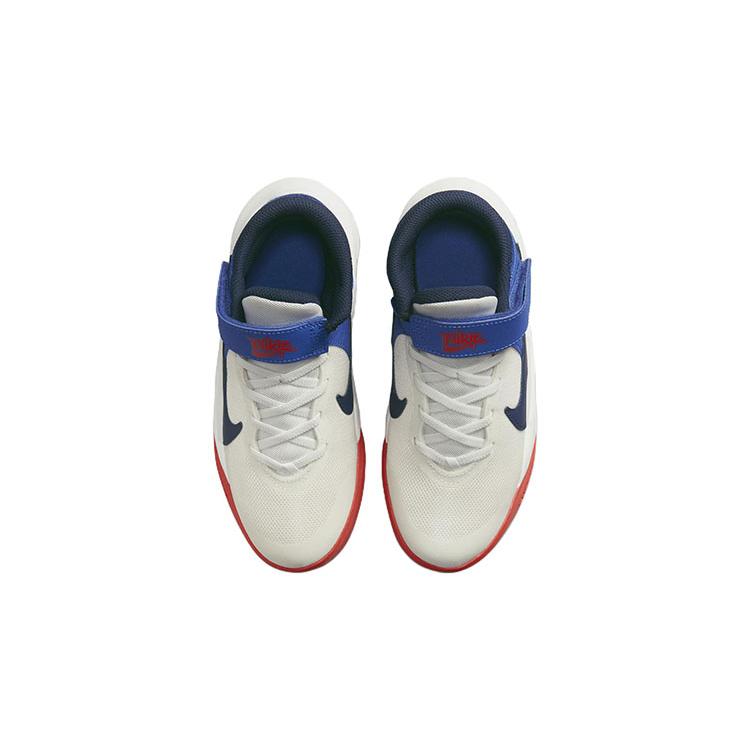 Nike Scarpe da Basket Team Hustle D 10 Flyease Antiscivolo Ammortizzazione Resistente all'Abrasione Basse Bianche Blu Unisex DD7303-103