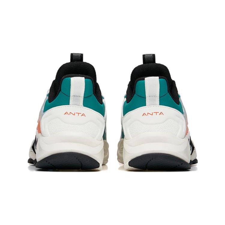 Anta Honghu 2.0 Non-Slip Wear-Resistant Sports Casual Shoes Kids Sneakers White Green 312238878N-1