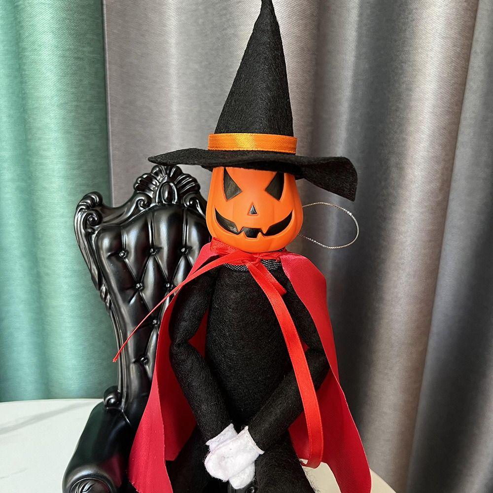 With Hat Pumpkin Elf Creative Pumpkin Doll Halloween Elf Felt Doll  Children's Gifts
