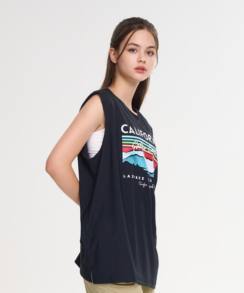 Leijibi Cool Touch Air Light Loose Fit Rash Guard Cover-Up Sleeveless M (2 Colors)