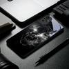 Neon Smoke Skull Art Black Glass Phone Case For Redmi Note 13 Pro+ 14 Pro 8 9 9S 12S 10 Pro 11 12 A3 12S 13 K60 Ultra 14 Cover