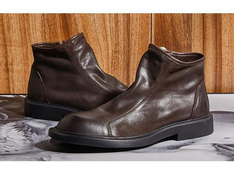 Vintage Martin Boots - Men's British Style, Top Layer Cowhide, Lightweight Low-Top, Handsome Autumn/Winter Model
