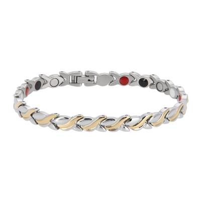 Femei Fete Titanium Steel Terapie Magneți de îngrijire a sănătății Brățară Lanț Bijuterii Brățară cadou