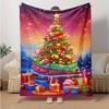 1Pc Christmas Tree Lights Gifts Blanket Soft And Comfortable Casual Warm Camping Travel Christmas Halloween Gift M921235