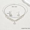3PC Women's Trendy Claw Chain Series Water Drop Necklace Earrings Zircon Set Wedding Banquet Party Holiday Gift