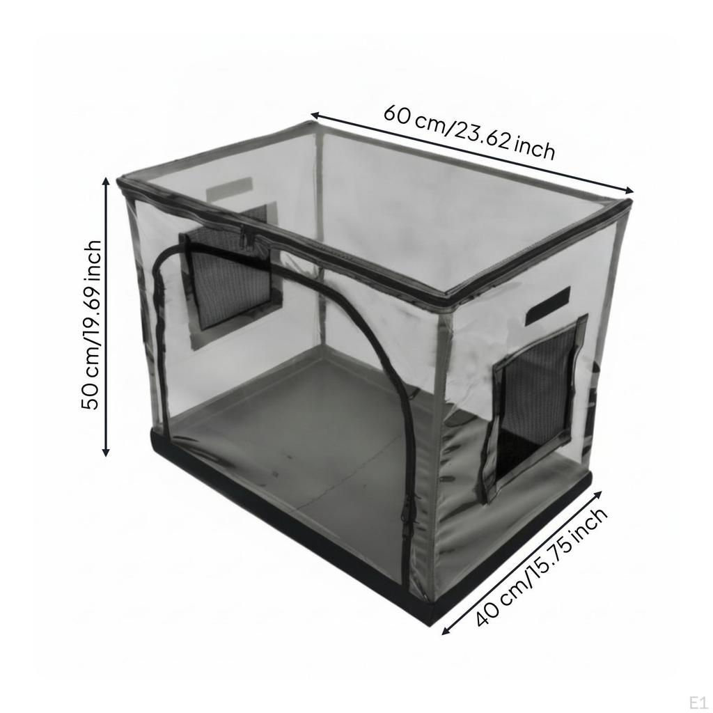 Reptile Enclosure Transparent Foldable Cage Portable Bearded Dragon