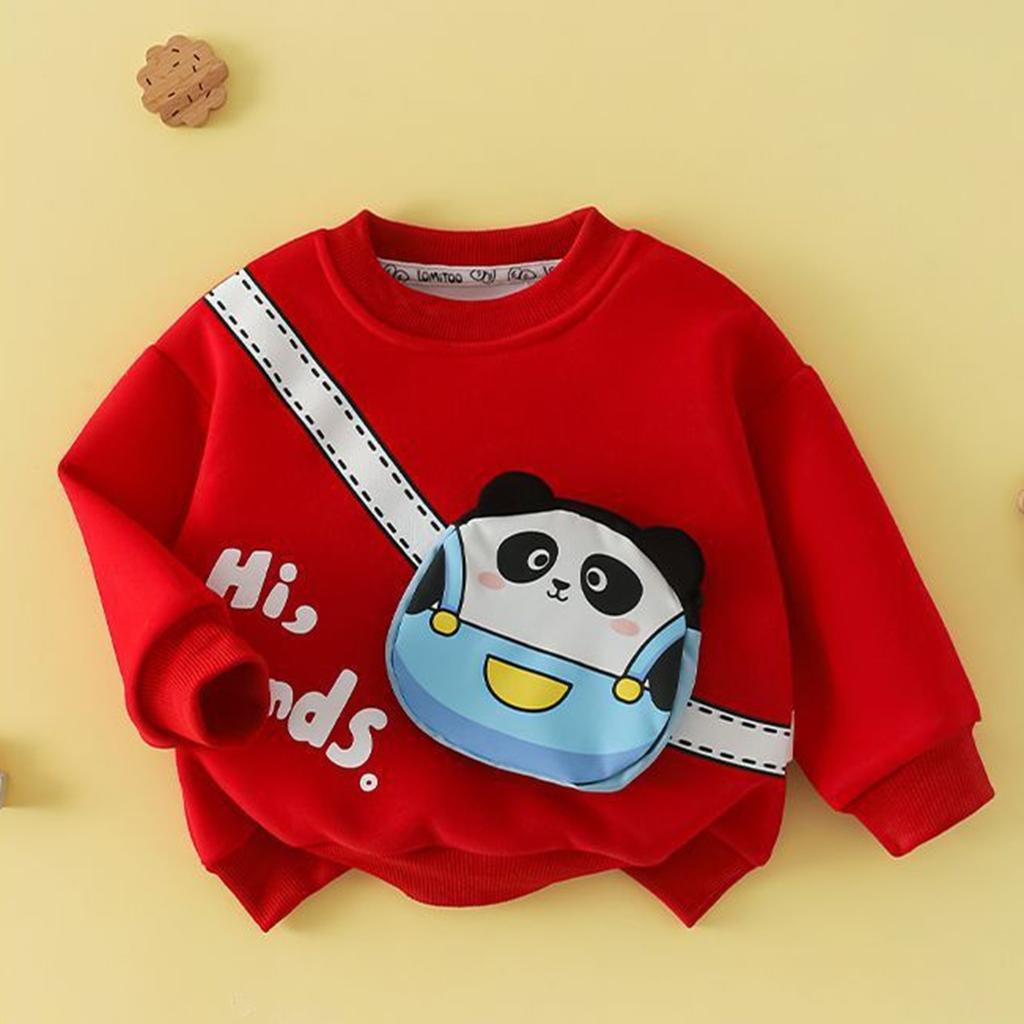 Kids Boys Girls Long Sleeve T-Shirt Casual Comfortable Layering Top with 3D Print for Everyday Wear