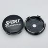 4pcs 60MM Sport Logo Emblem Car Wheel Center Caps Car Accessories for Wheel Hub Centre Cover Auto Rim Hubcaps Black/Silver Cap