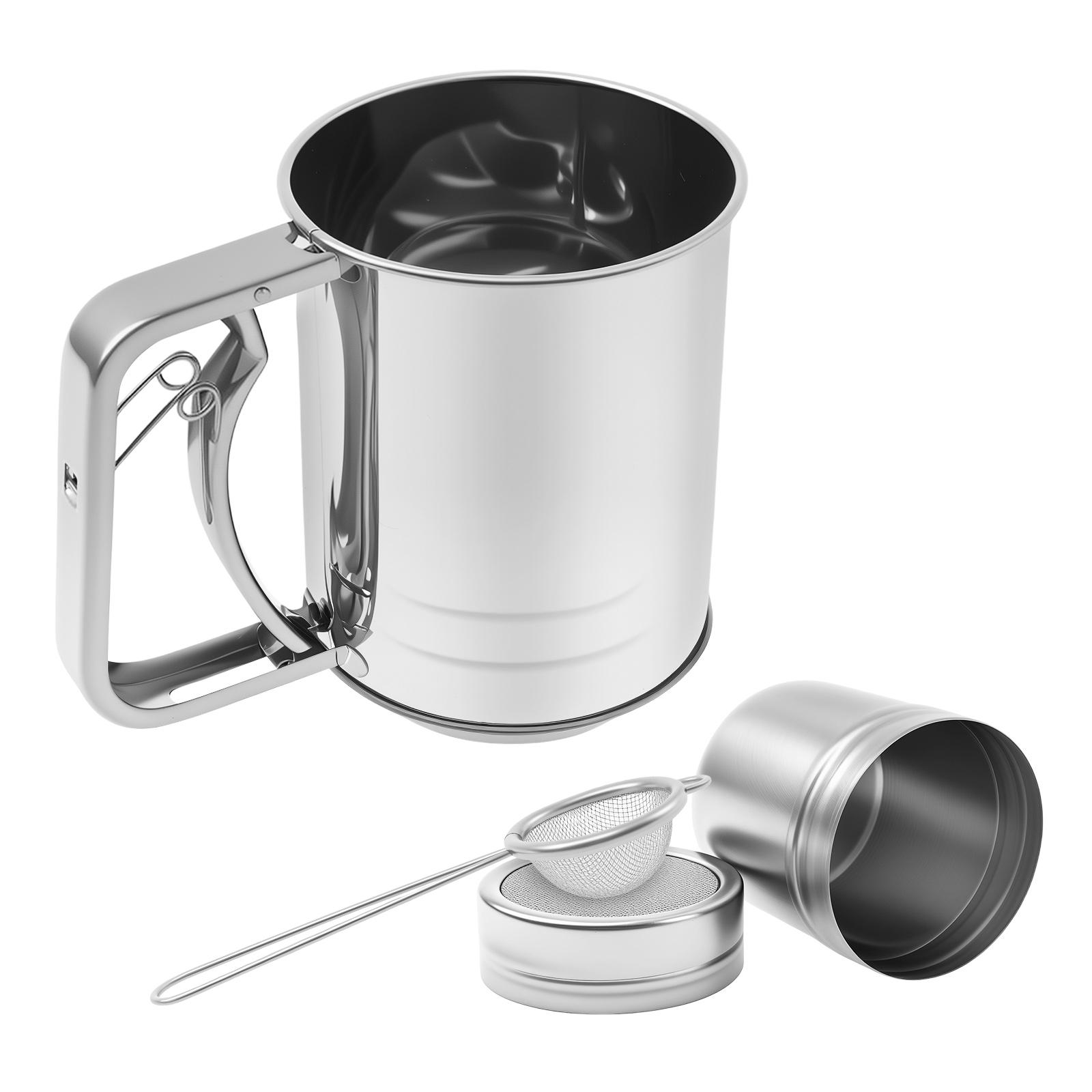 

1 Set Circle Biscuit Cutter Set Stainless Steel Flour Sifter Dough Blender and Cookies Cutter Mold Kits with Handle for Biscuits