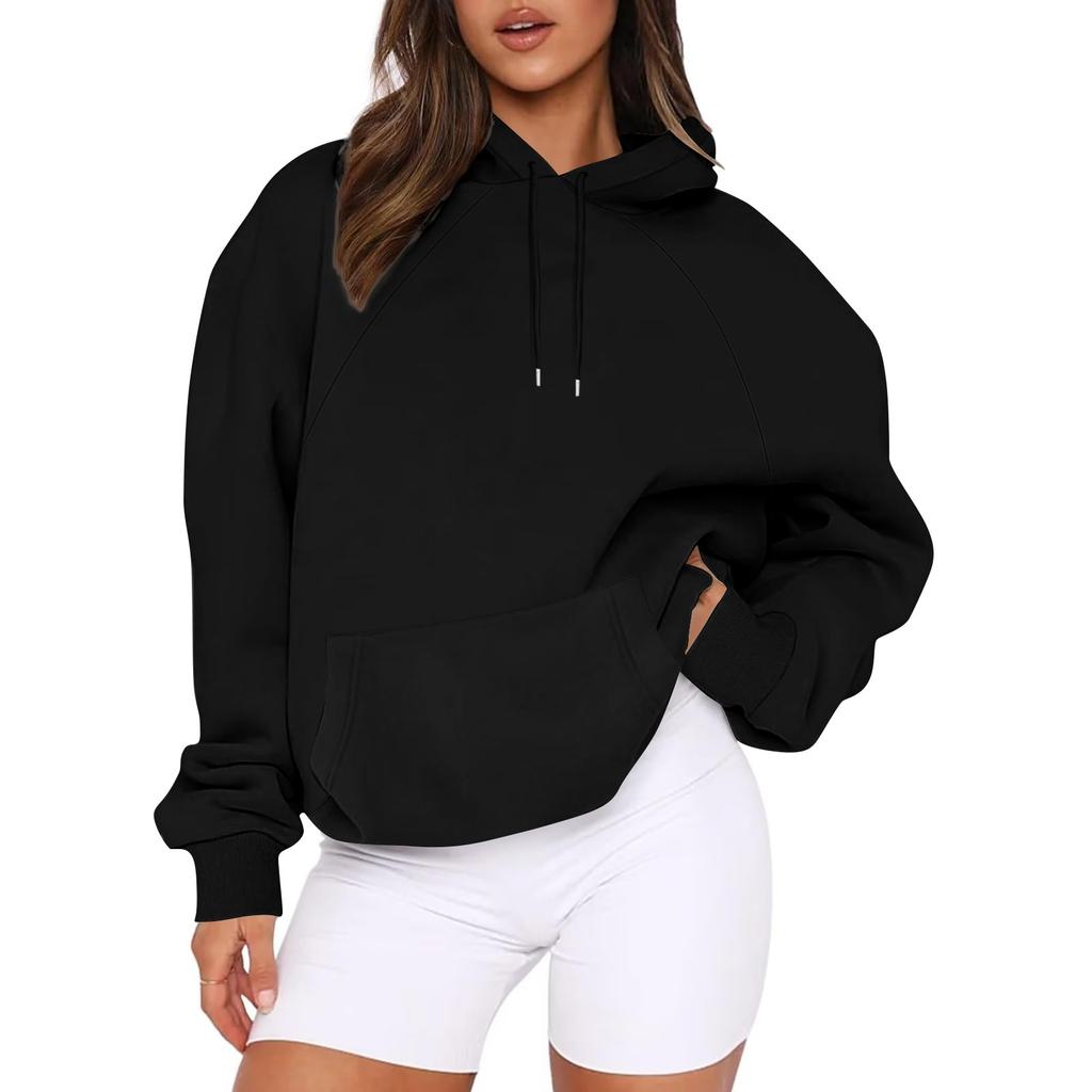 Dicker Kapuzenpullover mit langen Ärmeln für Damen für den Herbst