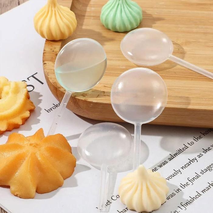 Confectionery Pipettes For Sauces 50 Pcs/4 Ml For Cupcakes And Desserts, Round