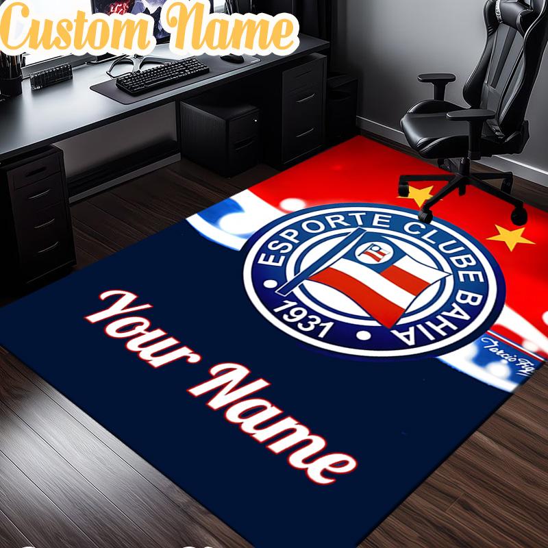 Custom Name Esporte Clube Crest Rug, Office Rug, Chair Rug, Carpet for Living Rooms, Doormat Game Rug Home Decor Christmas Gifts