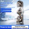 TINSOL New Portable USB Rechargeable Three-Head Fan – 360° Circulation, 5-Speed Wind, Dormitory and Outdoor Desktop Fan