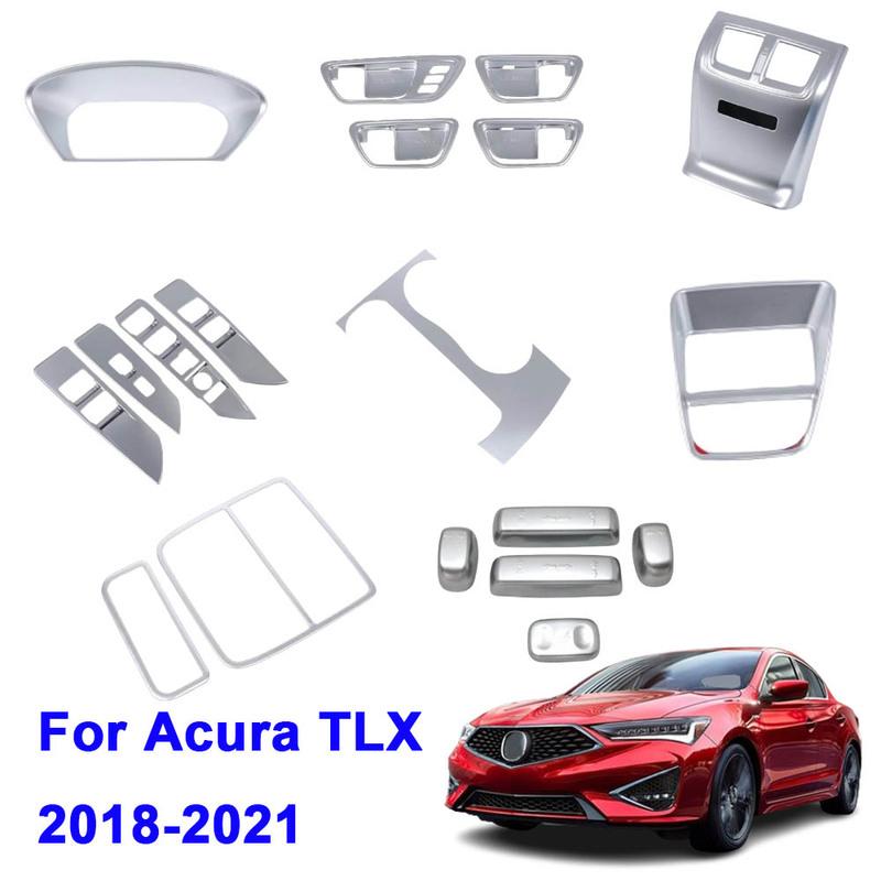 For Acura TLX 2018    ABS Seat Switch Cover Amrest Handle Outlet Vent Reading Light Frame Gear Trim Accessories