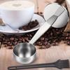 2-in-1 Coffee Scoop with Brush, Tablespoon Measure Spoon with Pressed Bottom for Coffee Bean Press Coffee Grinding Pressing