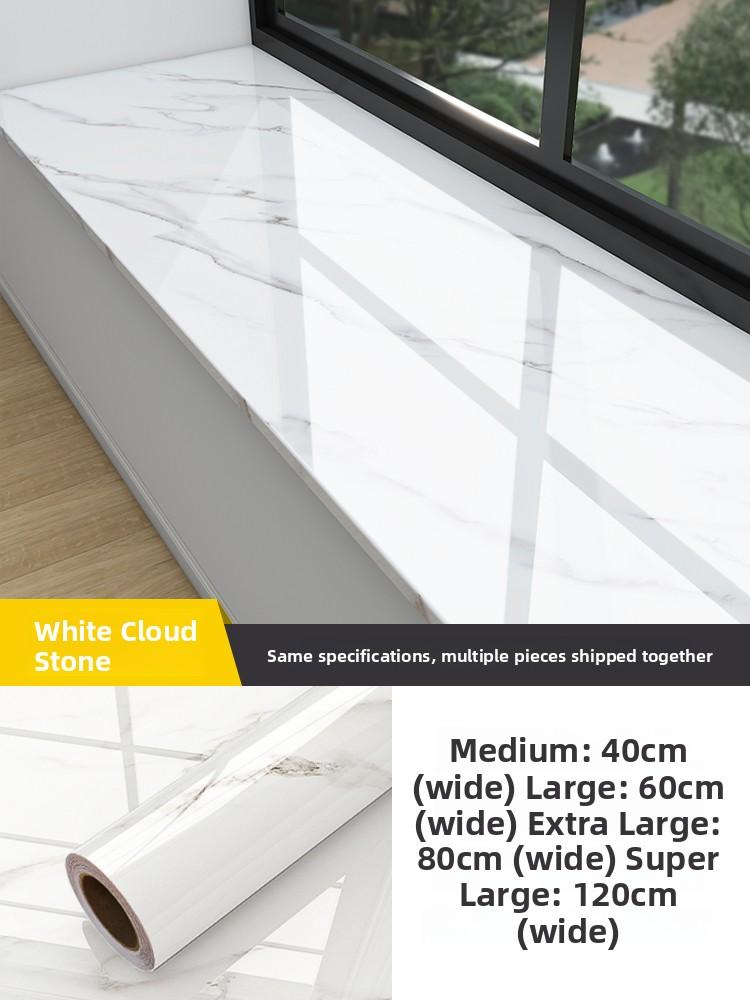 Marble Window  Sticker Thickened Waterproof Sun Protection Bedroom Window Sill Wall Paper Transformation Modern Simple St...