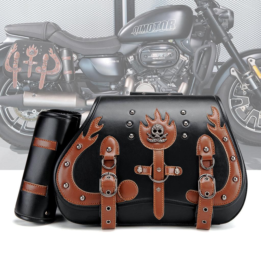 

Heavy Industry Personalized Cruise Harley Motorcycle Equipment Side Bag, Modified Side Bag, Cycling Motorcycle Trailer
