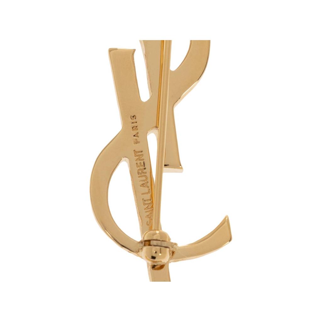 Saint Laurent Strukturierte Messingbrosche Damen Accessoires Gold 748486Y15008007