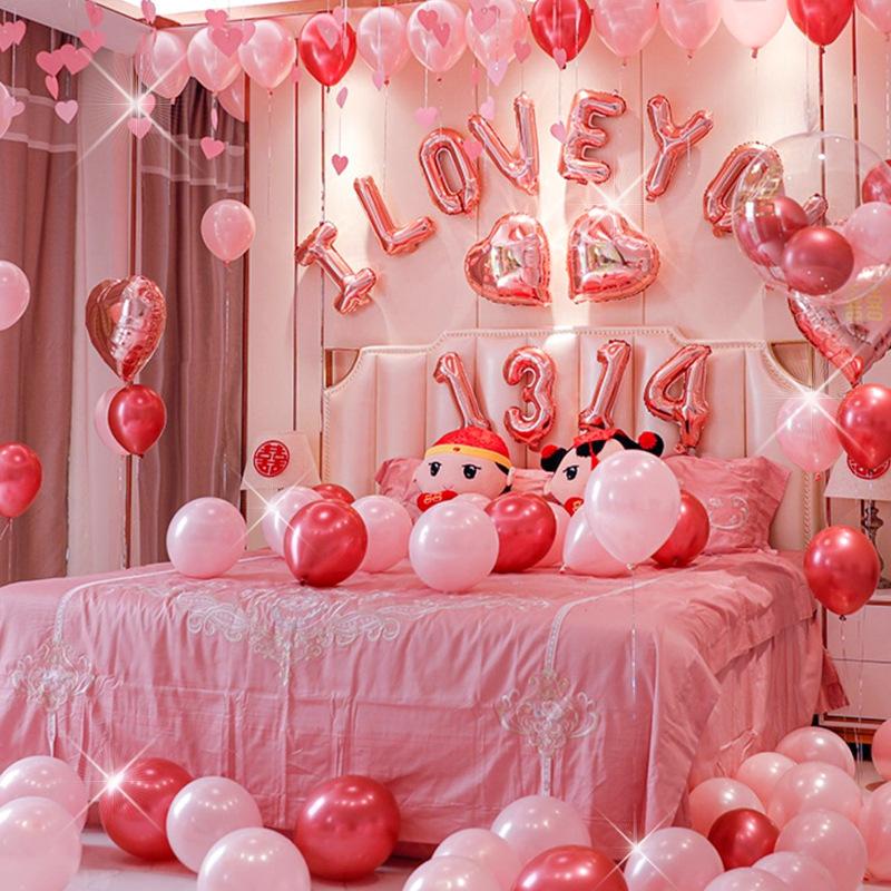 Engagement Proposal Balloon Wedding Announcement Wedding Ball Set Scene Decoration Arrangement Men And Women New Wedding Room Supplies