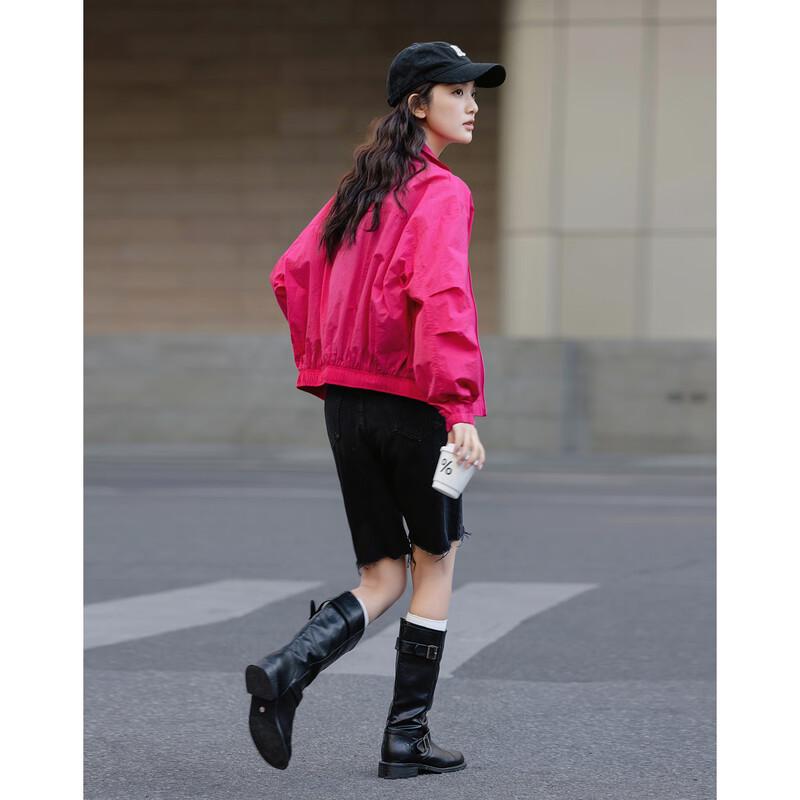 Demana Neon Sweetheart Cropped Zipper Jacket