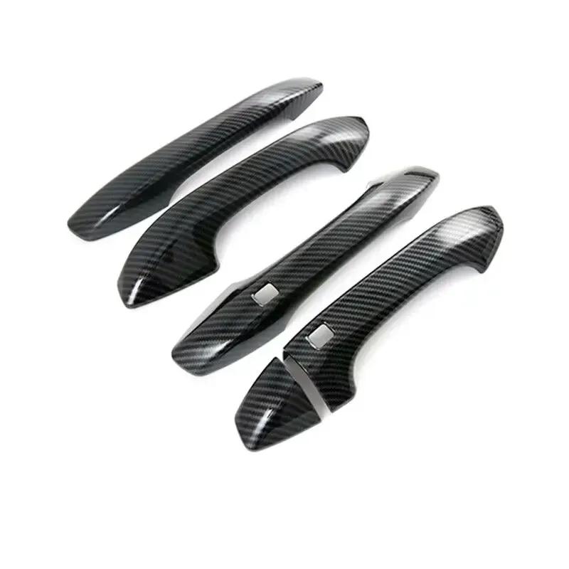 Car Decoration Door Handle Cover For Kia Optima K5 DL3 - Cars Accessories Carbon Fiber Glossy Black Silver