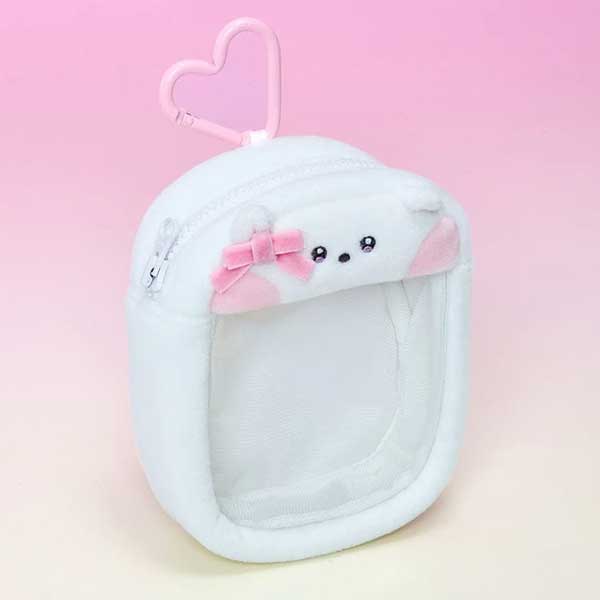 Official BT21 Minini 'Ribboned U' Clear Bag Charm Pouch - Trendy Bag Decor