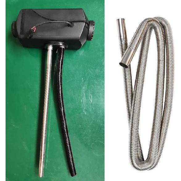 EKDJKK Parking Air Heater Exhaust Pipe, Stainless Steel Exhaust Pipe Inner Parking Air Heater Fuel Tank Diesel-Gas Vent Hose (Size:200cm/78.74in)