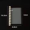 Dark Brown A7 Loose-Leaf Leather Planner - Portable Double Ring Creative Diary Notebook by Xiaohongshu.