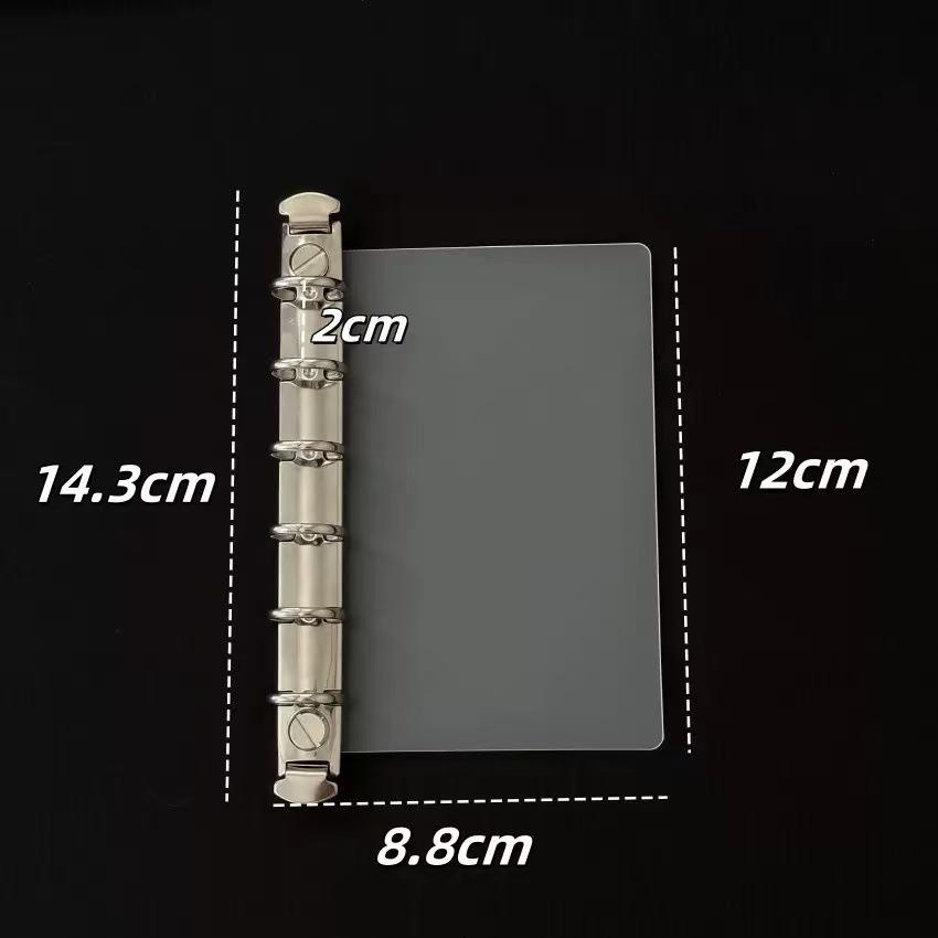 Dark Brown A7 Loose-Leaf Leather Planner - Portable Double Ring Creative Diary Notebook by Xiaohongshu.
