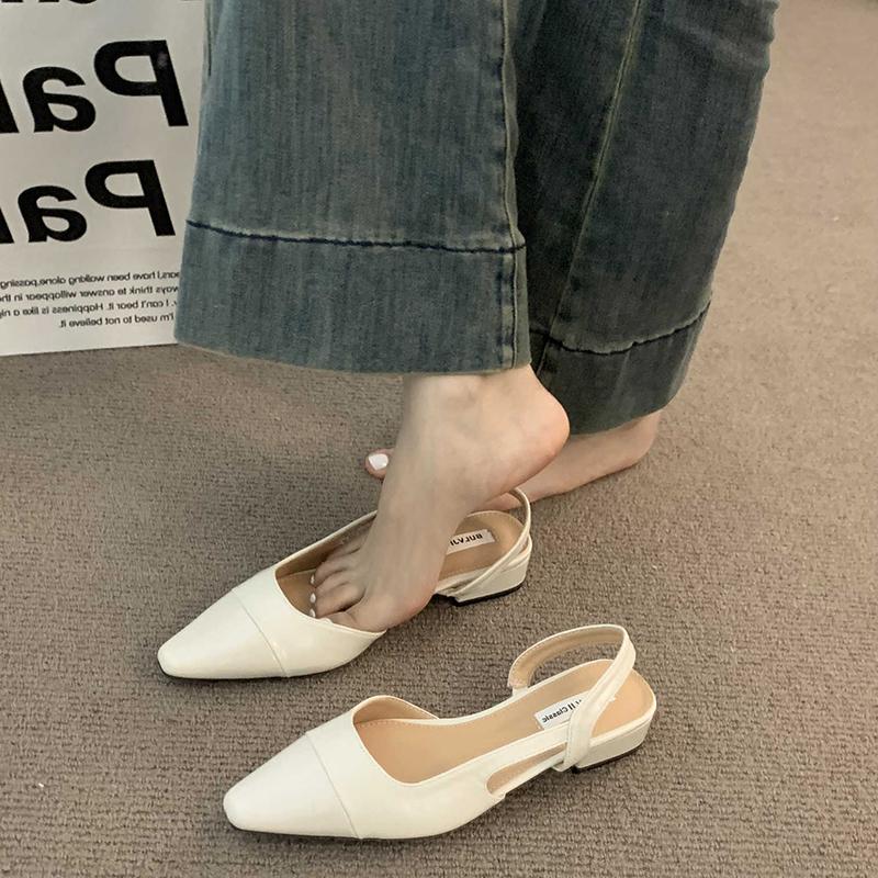 Summer Gladiator Cover Toe Women Sandals Shoes Fashion Shallow Slip On Ladies Casual Low Heel Sandalias