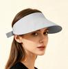 Simple open-top wave-pattern indentation adjustable wide-brim sun hat for summer outdoor activities, breathable open-top hat