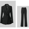 Professional Black Suit - Elegant Spring/Autumn Commuting Outerwear for Work