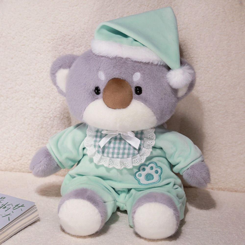 Fluffy Pajamas Dog Doll With Hat Clothes Animal Plushies Dolls Koala Plush Toys  Party Supplies