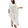 Women's Beach Long Skirt Loose Plus Size Robe Seaside Holiday Bikini Swimsuit Sunscreen Outerwear