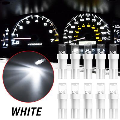 10x LAMPADINE LED T5 PER AUTO CRUSCOTTO OROLOGI QUADRANTI STRUMENTI INDICATORI PANNELLO LUMINOSO 286 W1.2W