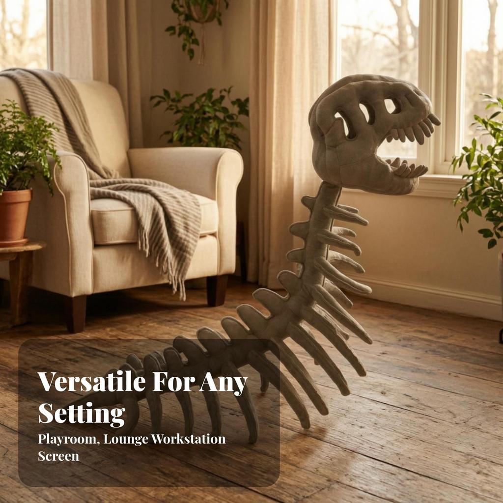 Dinosaur Skeleton Headpiece Soft Skull Huggable for Halloween