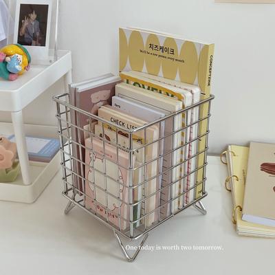 Square Basket Office Desk Organizer Pen Holder Storage Basket Desktop Basket Makeup Sorting Storage